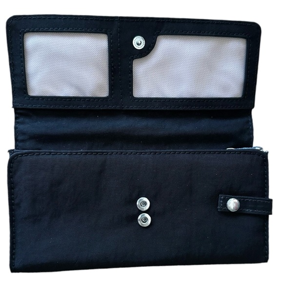 Kipling Black Nylon Money Land RFID Snap Tri-Fold Wallet OS - Picture 6 of 9